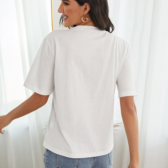 HEART PATTERN CUT OUT TEE - Picture 2 of 5